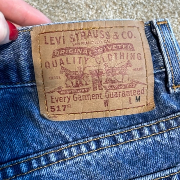 VINTAGE LEVI 517 bootcut jeans - sz 27 / 9 jr - Picture 9 of 11